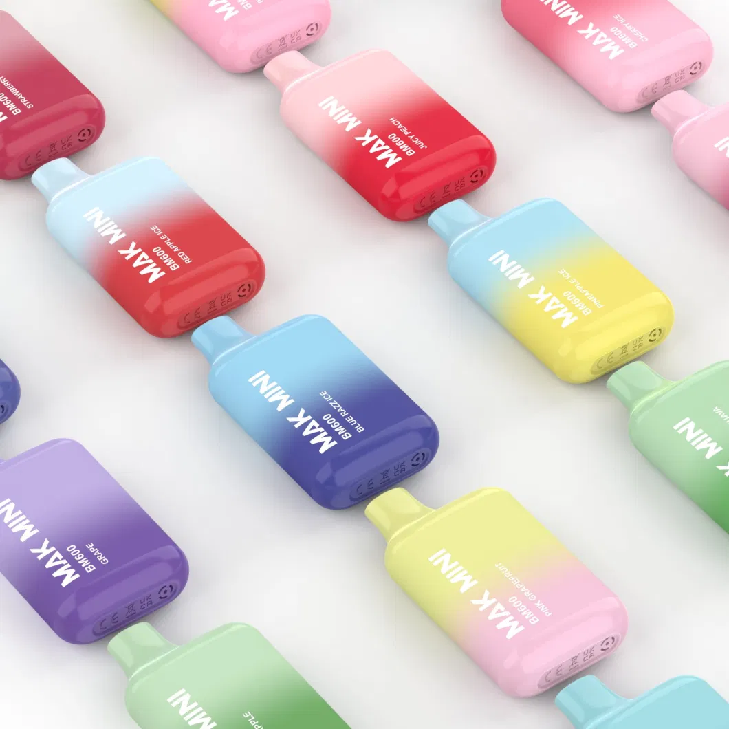 24 Regular Flavors Mak Mini 600 Puffs Disposable Vape Pen 35mg Flashing LED 550mAh Vape Puff Bar