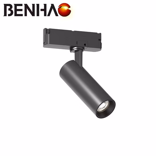 Faretto da binario a LED, alluminio bianco e nero può ruotare di 350° può essere regolato su e giù di 85°, faretto a LED da 12W 20W 30W
